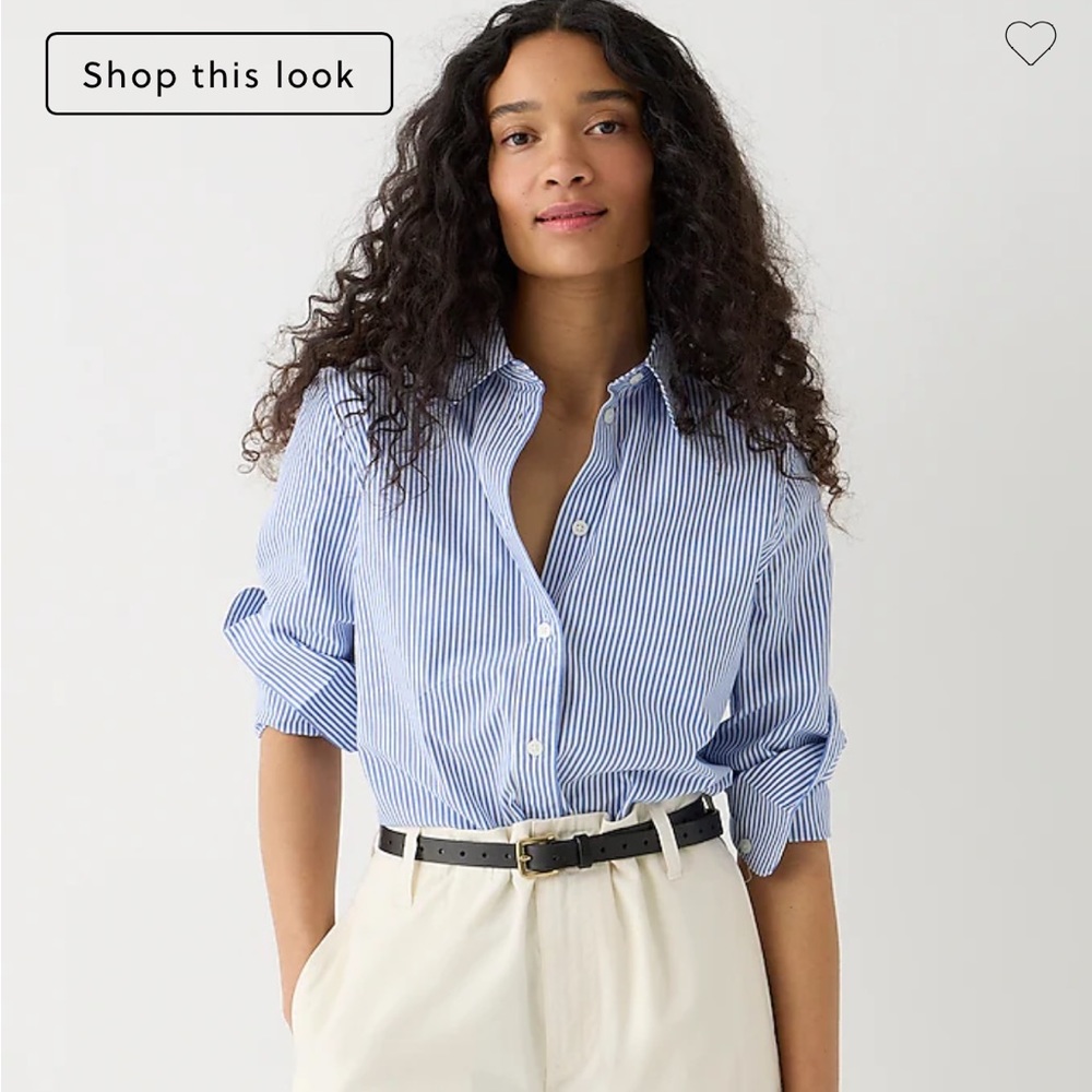 J crew 	SLIM-FIT STRETCH COTTON POPLIN SHIRT IN STRIPE
